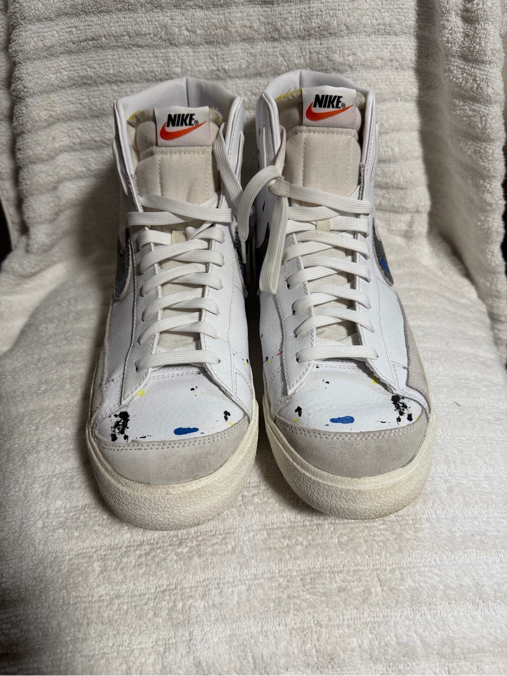 Nike Men’s Blazer Mid 77  Paint Splatter Hi Top Sneakers Size 13